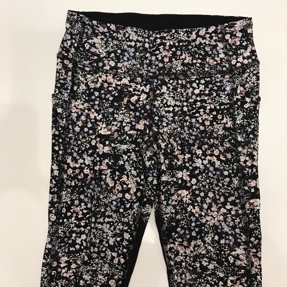 Lululemon Pace Rival Crop 22" Floral Spritz Multi/Black Size 4 - Picture 15 of 16